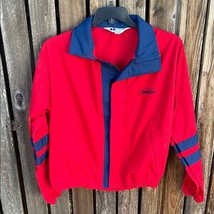 Vintage Dunbrooke S Jacket Mens Small Red Blue Crooked River Lightweight Dad 90s